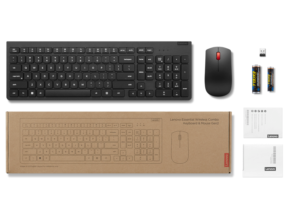 LENOVO Wireless Combo Keyboard & Mouse Gen2 En/Hb/Ar
