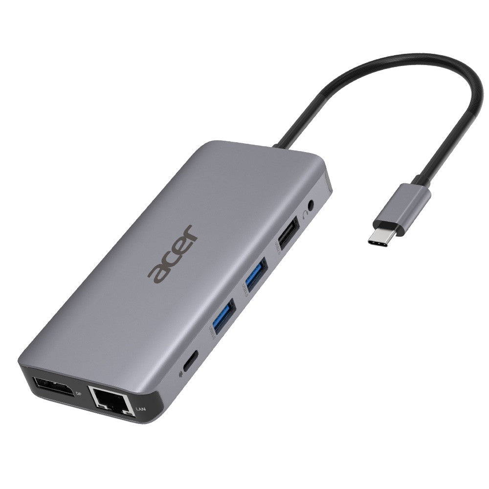 Acer 12in1 Type C dongle: 2 x USB3.2, 2 x USB2.0, 1x SD/TF,