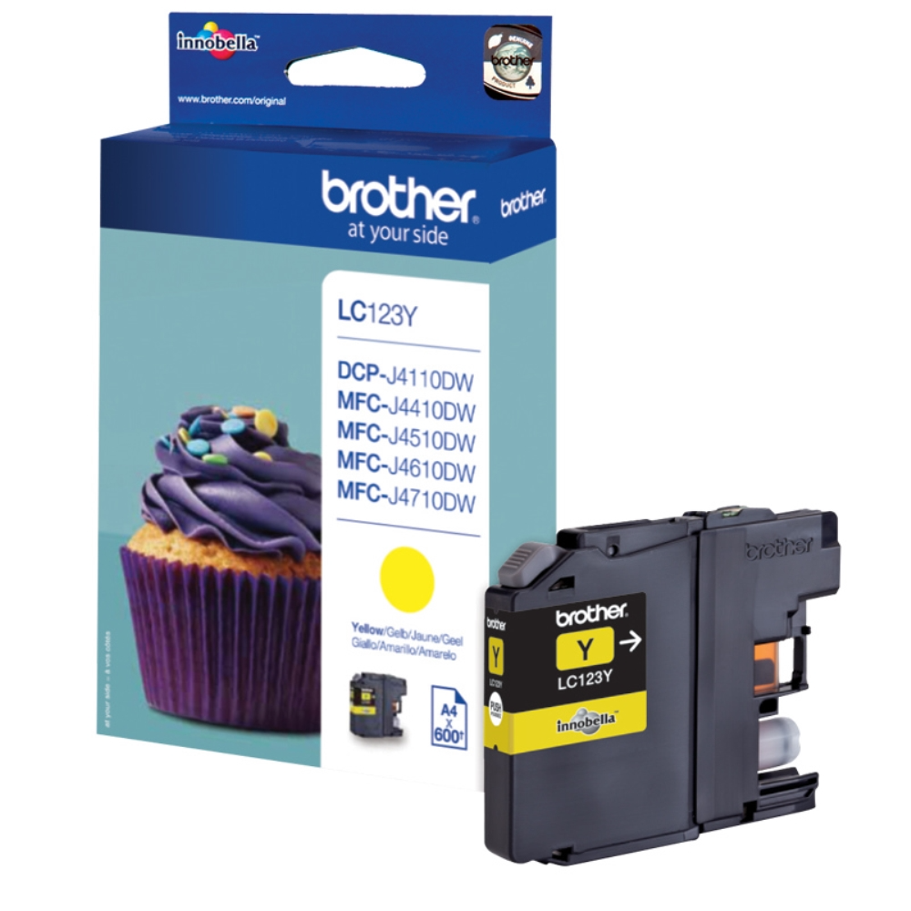 מילוי צהוב ברדר LC123-Y MFC-J4410