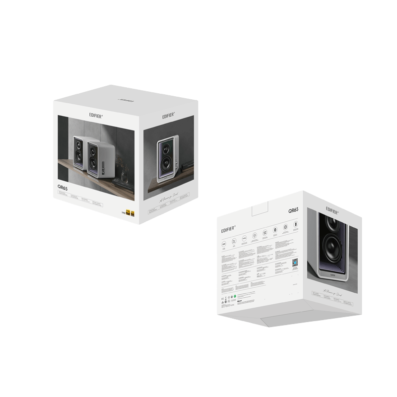 Edifier QR65 Active Monitor Spkr with 65W GaN Chrgr(white)