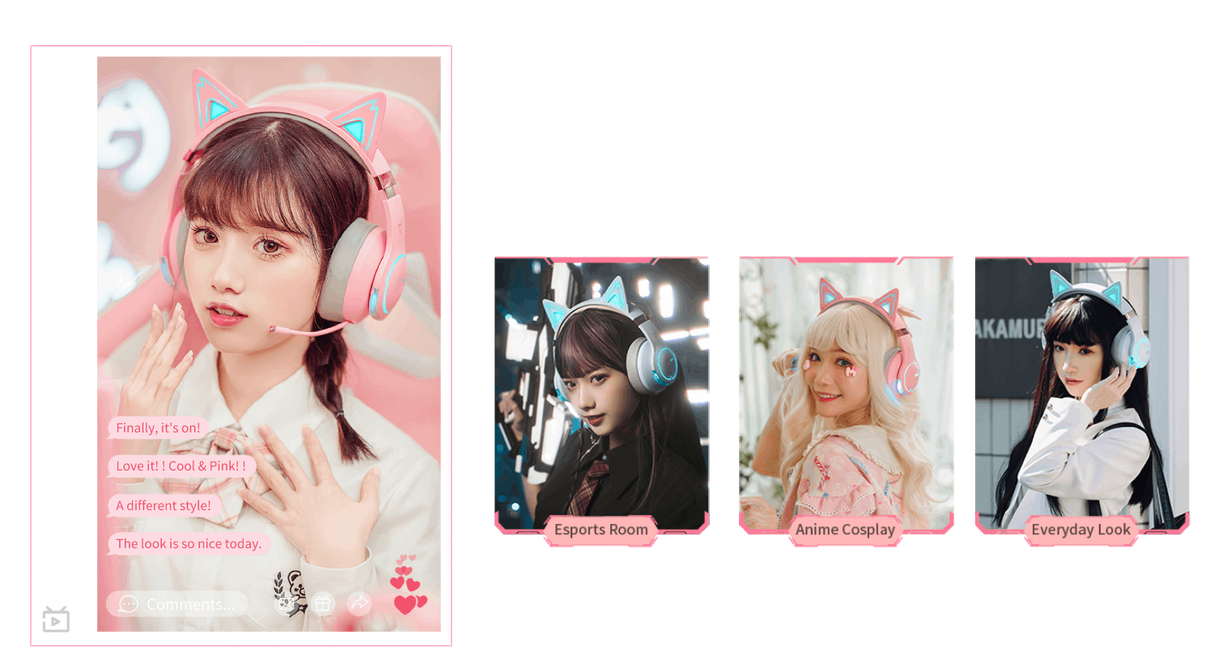 Edifier G5BT Hi-Res Gaming Headset - Cat Version (Pink)