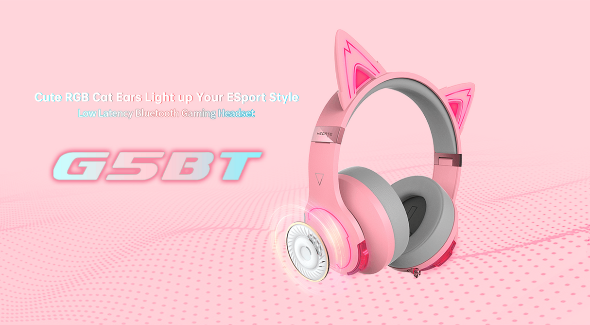 Edifier G5BT Hi-Res Gaming Headset - Cat Version (Pink)