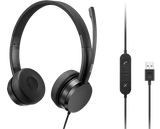 LENOVO USB-A Wired Stereo On-Ear Headset (with Control Box)