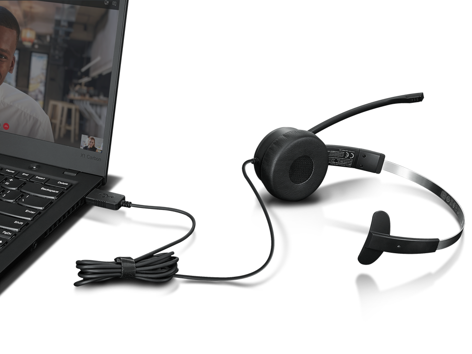 LENOVO 100 Mono USB Headset - 1Y